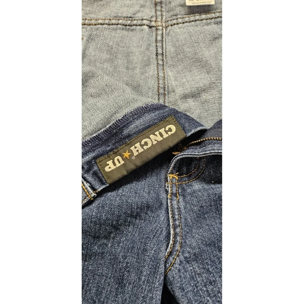 Cinch Men's 42x32‎ Blue Straight Jeans Denim Button Zip 5-Pocket Regular Fit